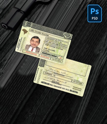 Brazil (Rio Grande do Sul) driving license PSD